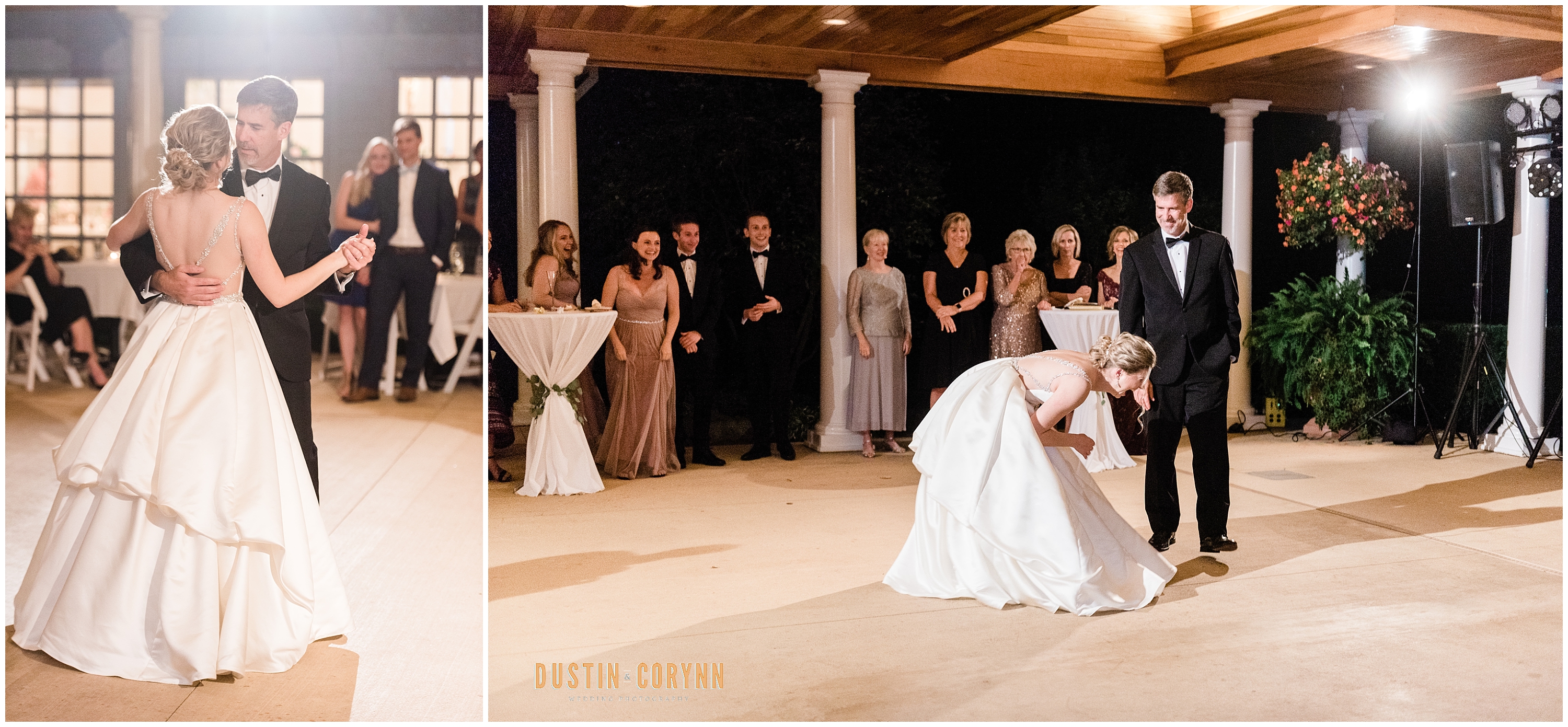 Fort Wayne wedding photographer captures first dance at Sycamore Hills Golf Club reception