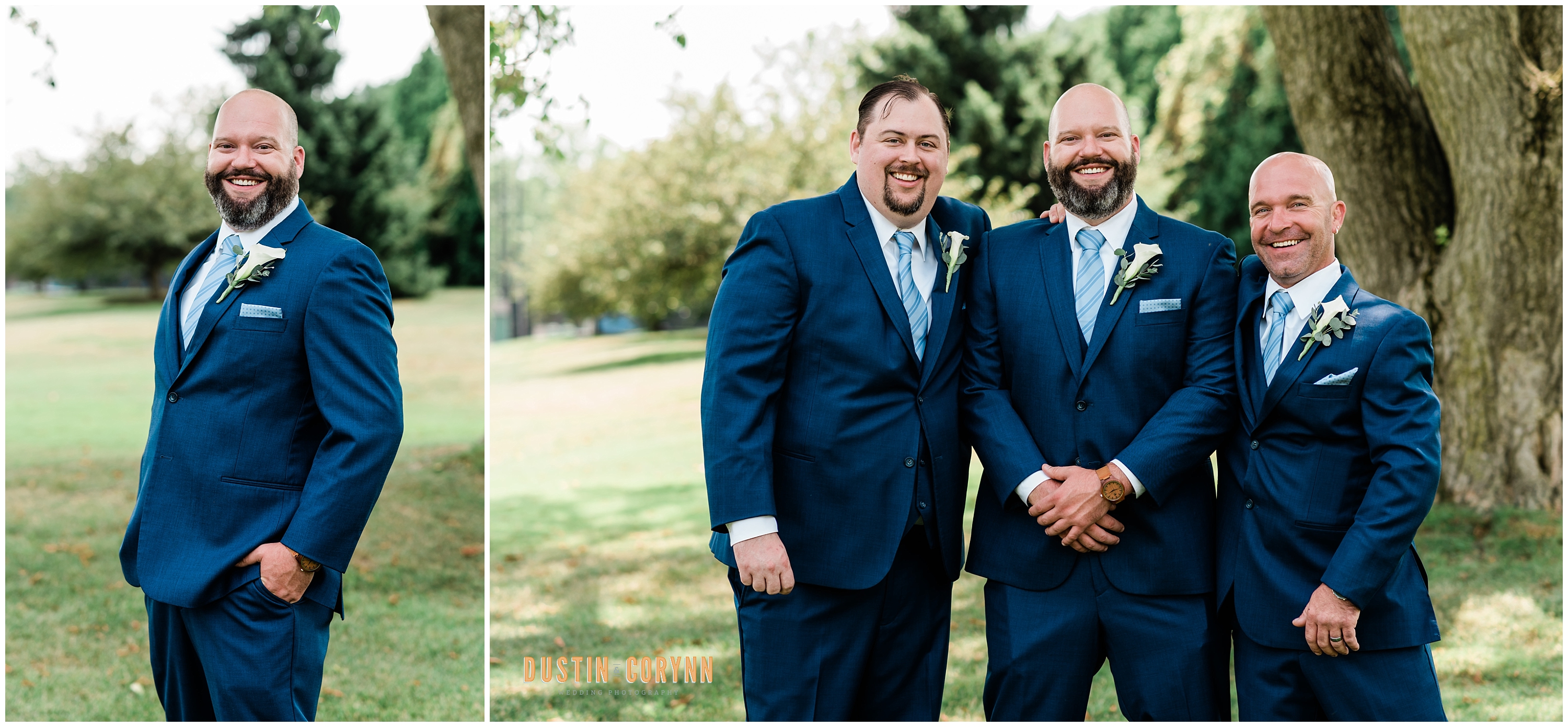 Groom and Groomsmen at Pine Valley Country Club Wedding