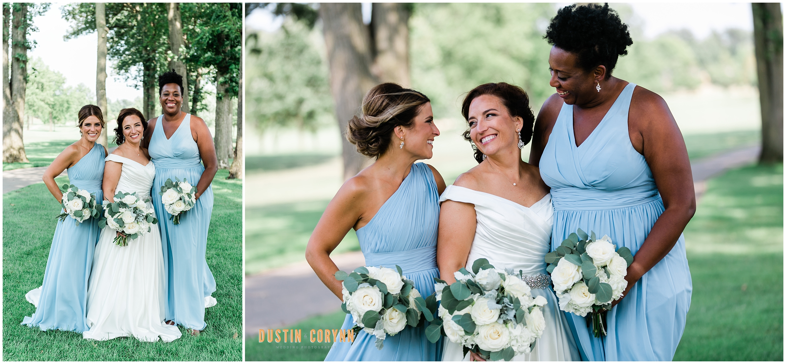 Bride and Bridesmaids at Pine Valley Country Club Wedding