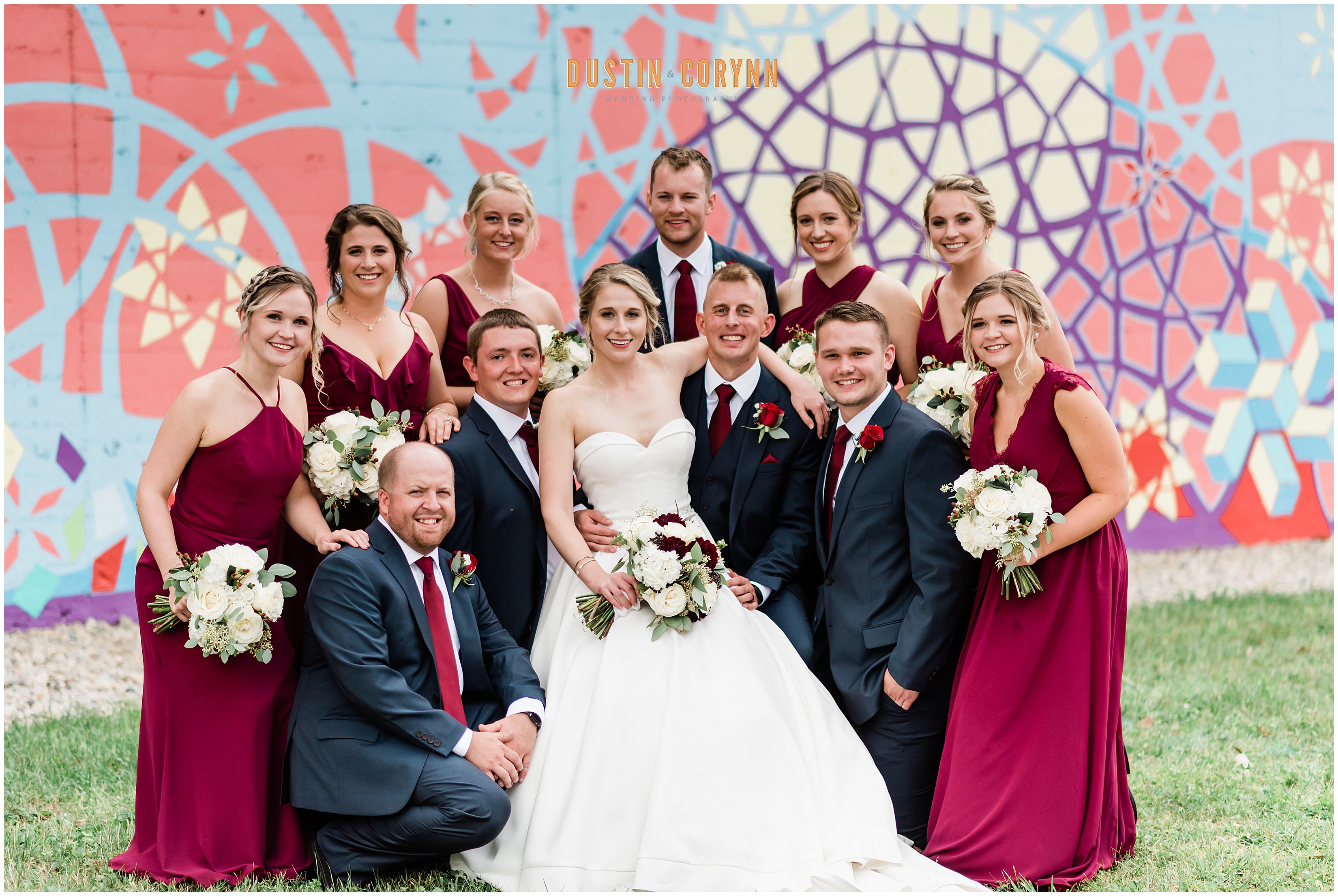 Wedding Party Portraits in Downtown Fort Wayne