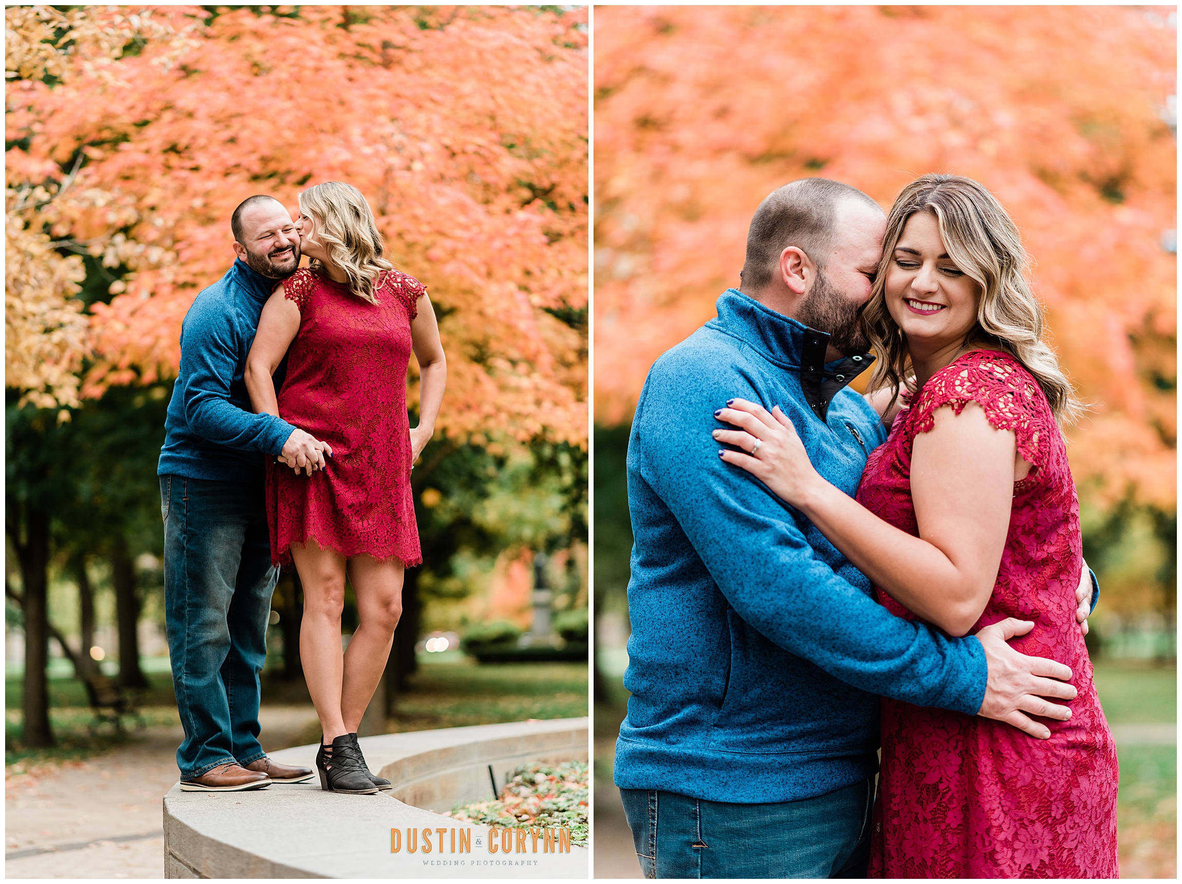 Engagement Photos in Front of the Golden Dome