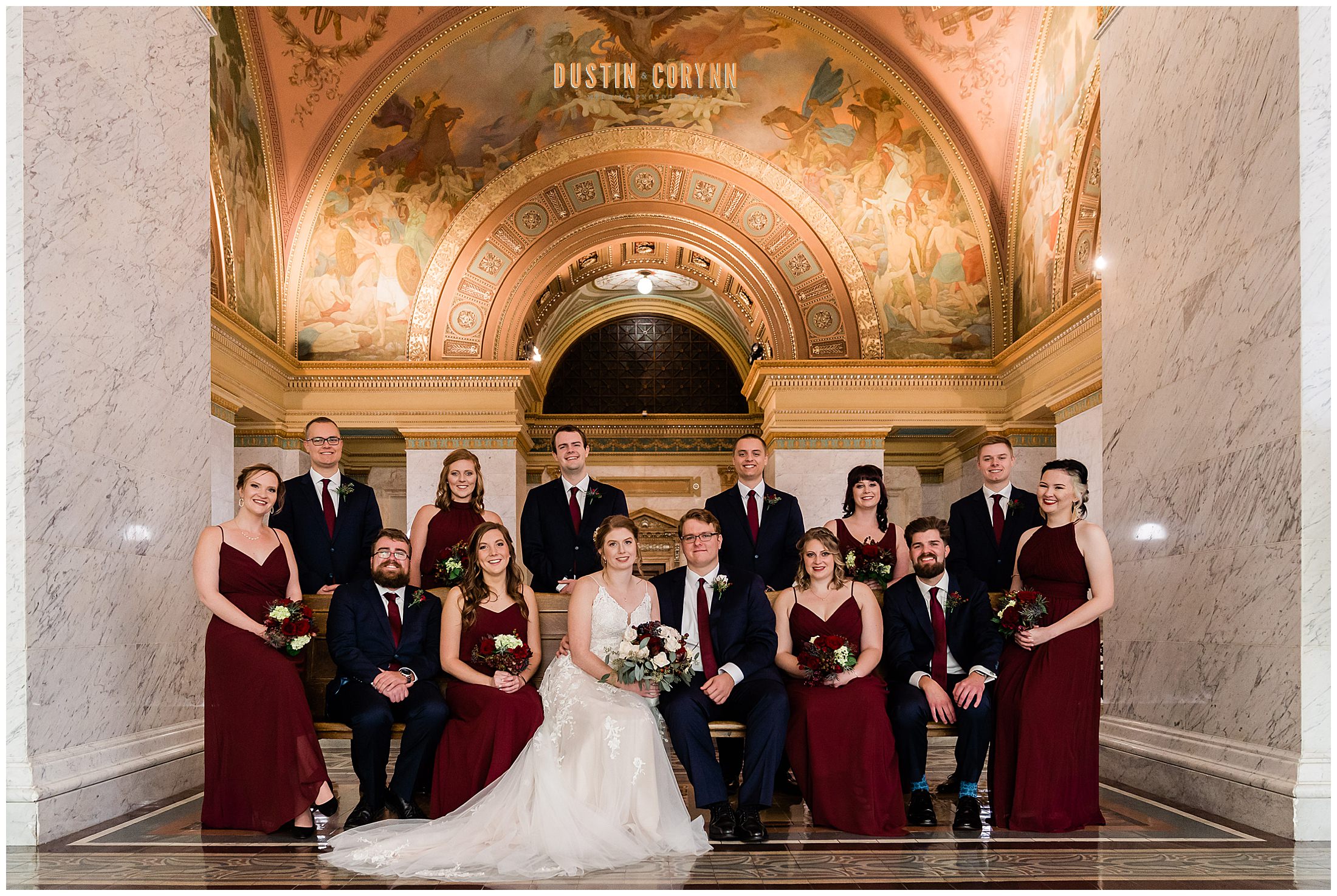 Wedding Portrait at Allen County Courthouse
