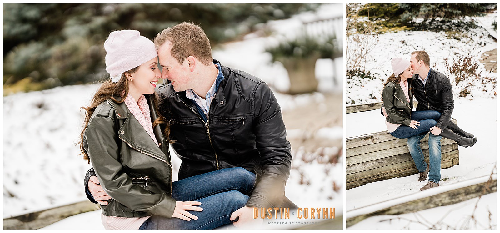 Snowy Downtown Engagement