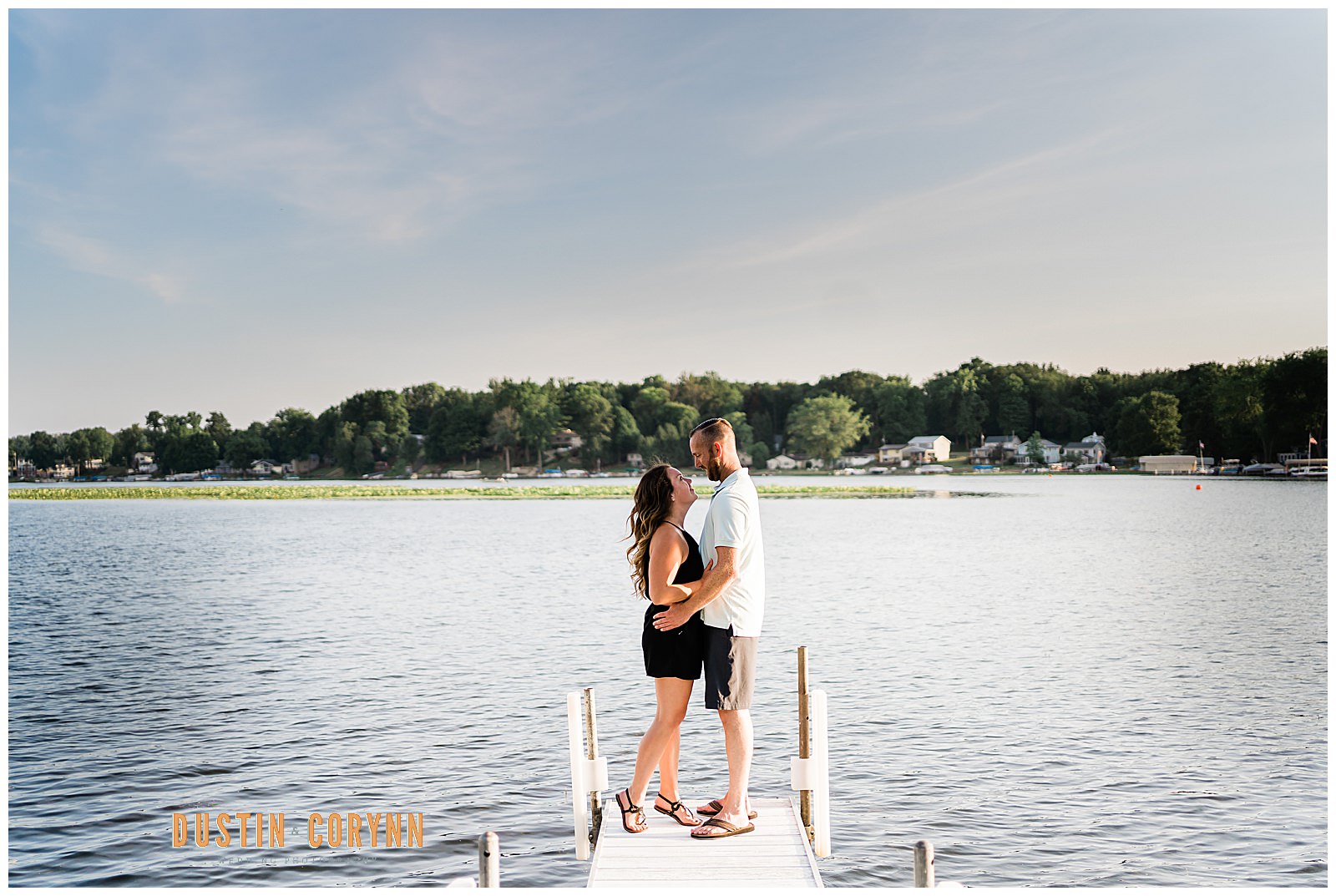 Couple at Big Long Lake Engagement