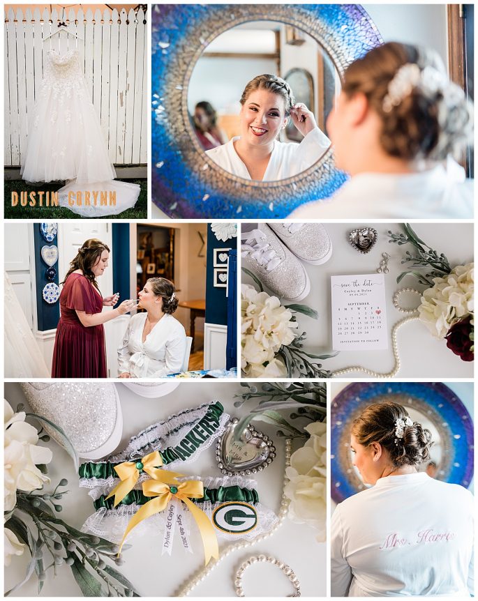 Fort Wayne wedding photographers captures bride getting ready for Fort Wayne wedding day