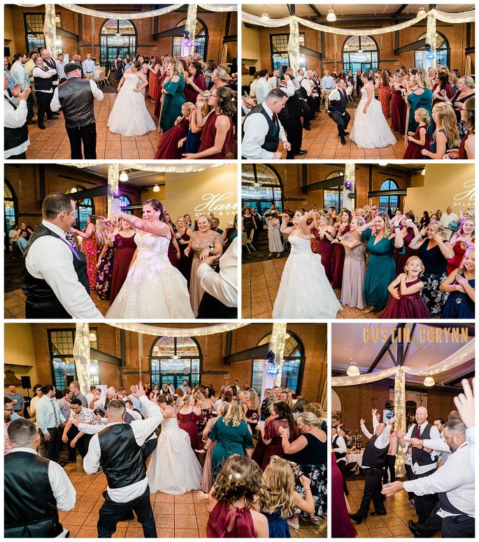 Fort Wayne wedding photographer captures wedding guests dancing