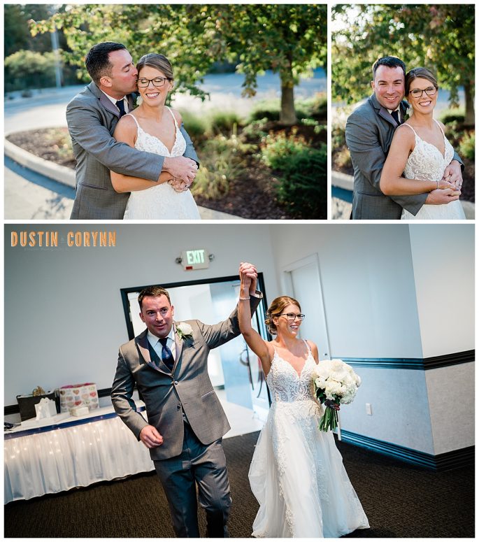 bride and groom portraits after their wedding ceremony captured by the best wedding photographers in Inidiana
