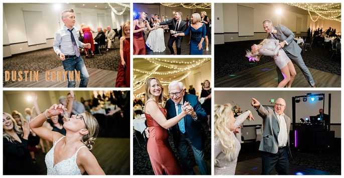 wedding reception dancing captured by best Fort Wayne wedding photographers 