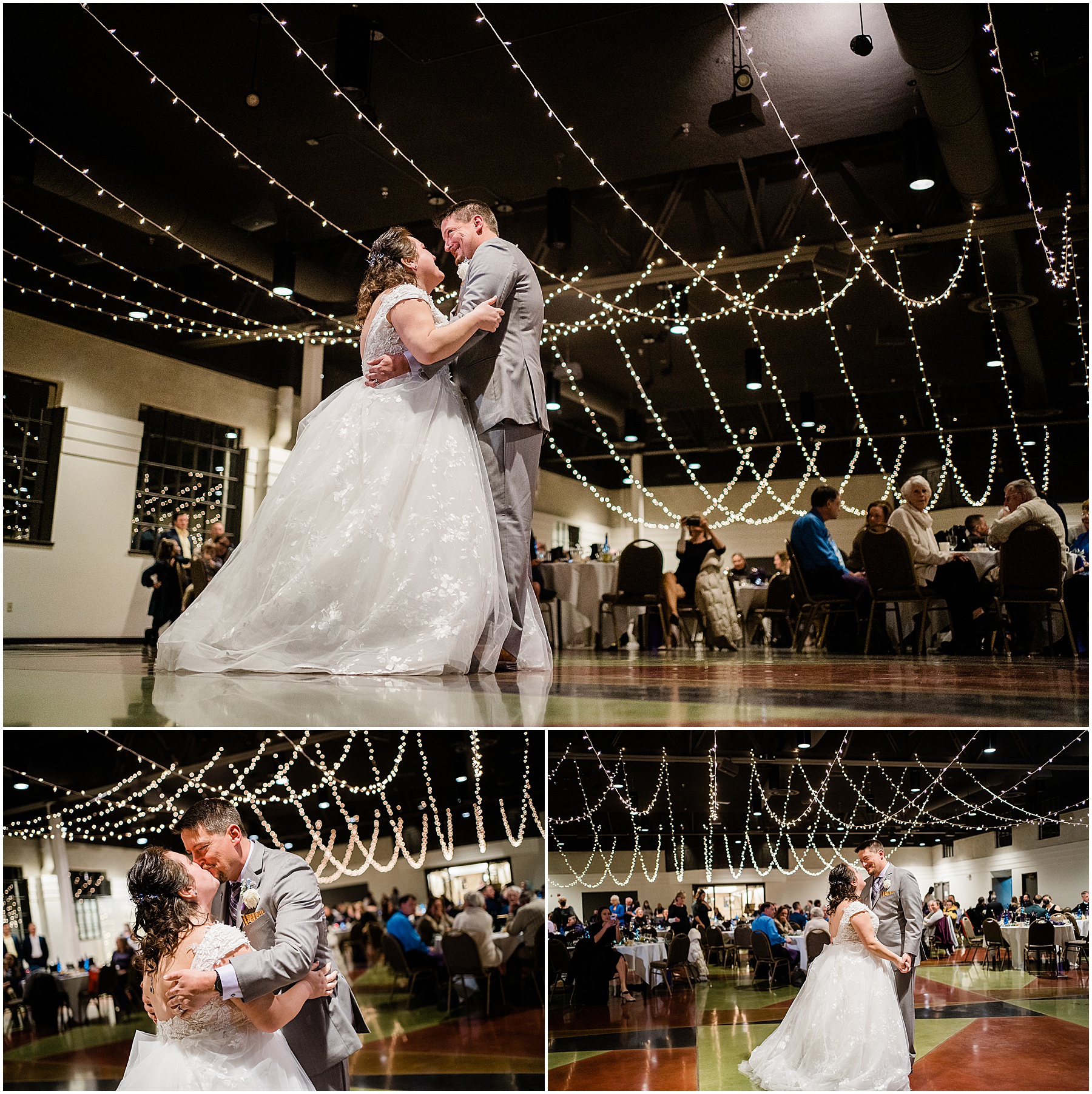 couple dancing during first dance as husband and wife