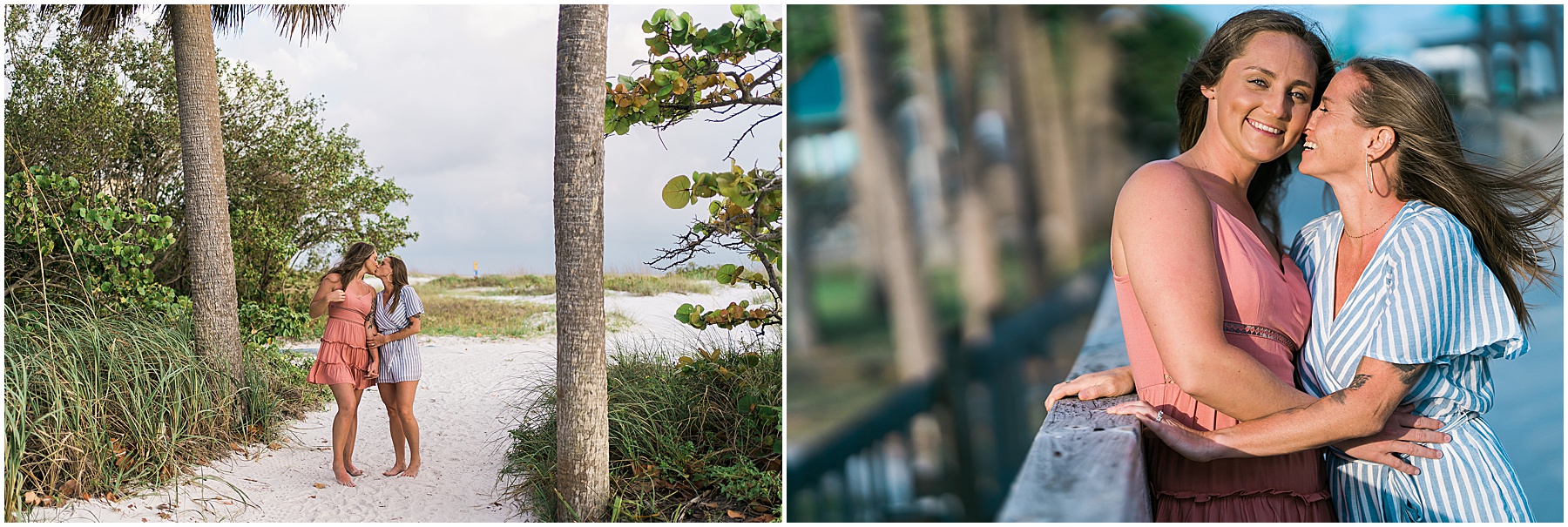 newly engaged couple on the beach during outdoor engagement session