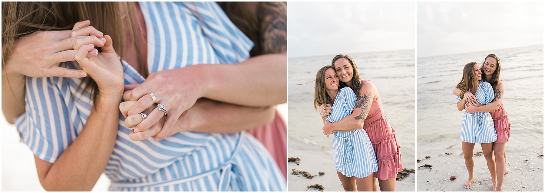 close up shots of beachy engagement session