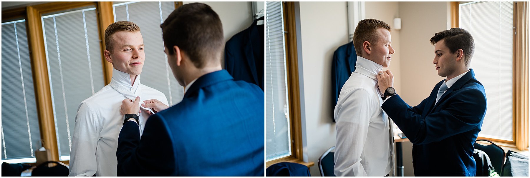 groom getting ready on indianapolis wedding day