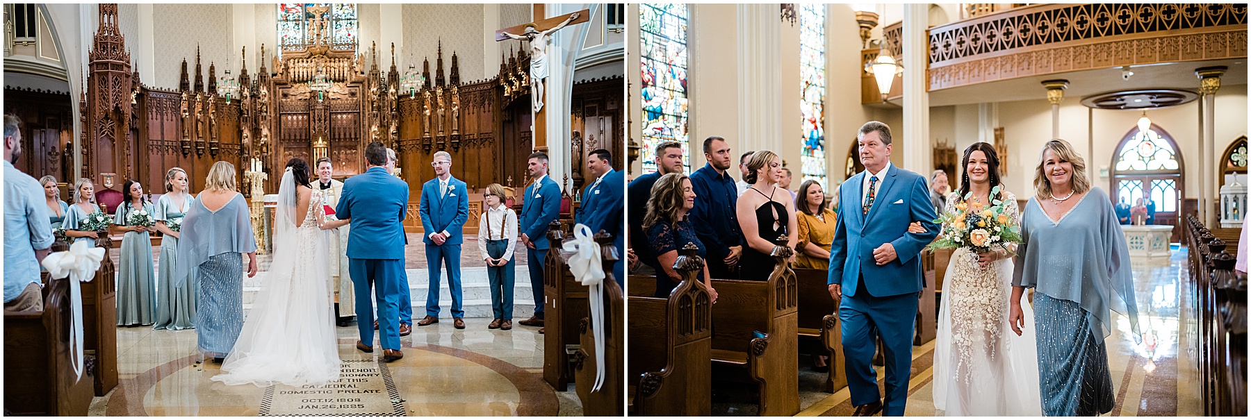 Fort Wayne wedding photographers capture bride and groom during ceremony before getting married